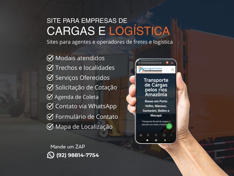 Criamos Sites para Empresas de Frete e Logística